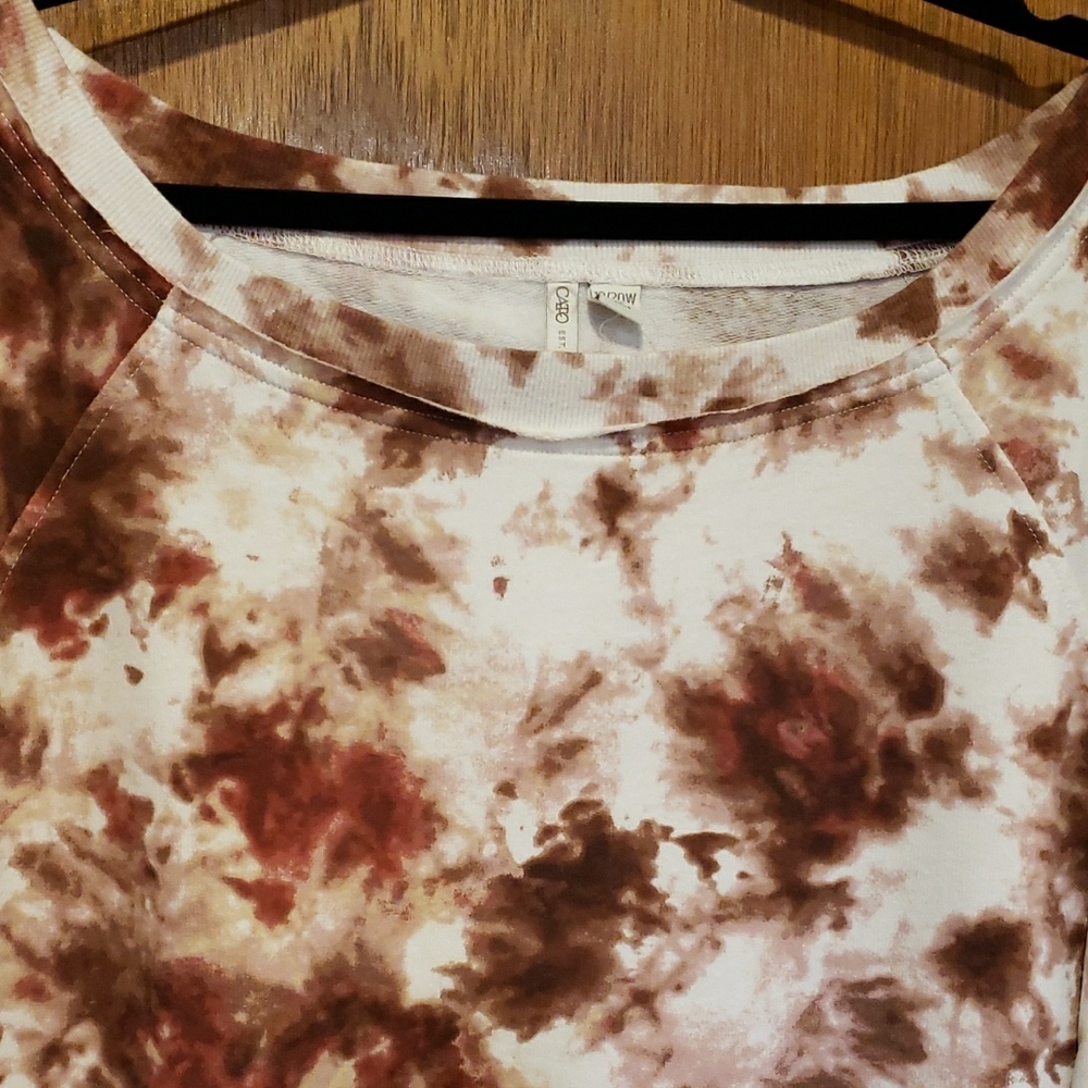 Cato Tie-Dye Sweatshirt in Brown and Cream - Picture 5 of 8